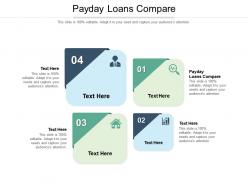 Payday loans compare ppt powerpoint presentation icon example cpb