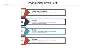 Paying salary credit card ppt powerpoint presentation professional ideas cpb