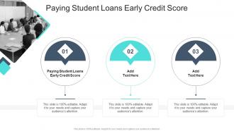 Paying Student Loans Early Credit Score In Powerpoint And Google Slides Cpb