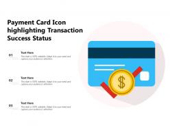 Payment Card Icon Highlighting Transaction Success Status