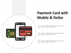 Payment Card With Mobile And Dollar