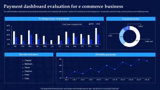 Payment Dashboard Evaluation For E Commerce Business