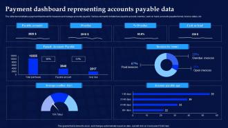Payment Dashboard Representing Accounts Payable Data