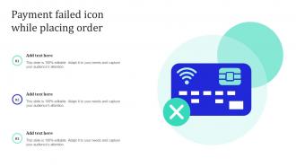 Payment Failed Icon While Placing Order