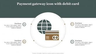Payment Gateway Icon With Debit Card