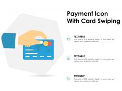 Payment icon with card swiping