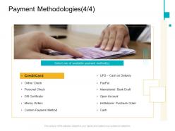 Payment methodologies e business infrastructure