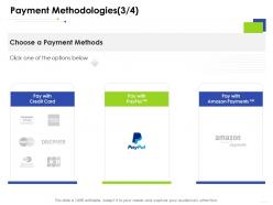 Payment methodologies pay e business management