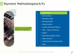 Payment methodologies purchase custom payment method ppt powerpoint layouts