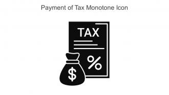 Payment Of Tax Monotone Icon In Powerpoint Pptx Png And Editable Eps Format