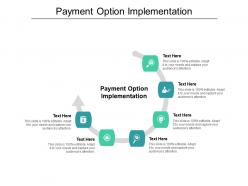 Payment option implementation ppt powerpoint presentation portfolio influencers cpb