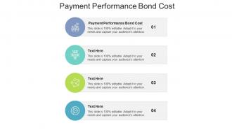 Payment performance bond cost ppt powerpoint presentation outline example cpb