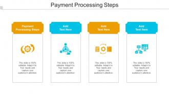 Payment Processing Steps Ppt Powerpoint Presentation Professional Clipart Images Cpb