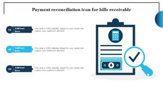 Payment Reconciliation Icon For Bills Receivable