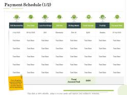 Payment schedule billing month administration management ppt designs