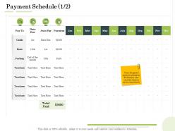Payment schedule parking administration management ppt pictures