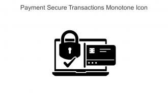 Payment Secure Transactions Monotone Icon In Powerpoint Pptx Png And Editable Eps Format