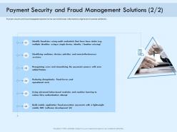 Payment security and fraud management solutions reducing ppt structure