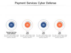 Payment services cyber defense ppt powerpoint presentation styles diagrams cpb