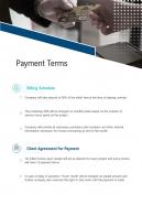 Payment Terms Contractor Services Proposal One Pager Sample Example Document