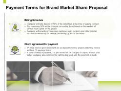 Payment terms for brand market share proposal ppt powerpoint presentation inspiration
