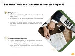 Payment terms for construction process proposal ppt powerpoint presentation formats