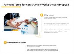 Payment terms for construction work schedule proposal ppt professional example topics