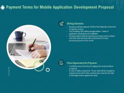 Payment terms for mobile application development proposal ppt file example introduction