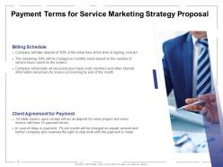 Payment terms for service marketing strategy proposal ppt powerpoint presentation ideas samples