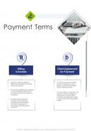 Payment Terms Marketing Strategy Proposal One Pager Sample Example Document