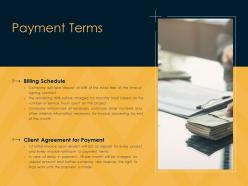 Payment terms schedule ppt powerpoint presentation portfolio summary