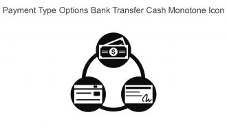 Payment Type Options Bank Transfer Cash Monotone Icon In Powerpoint Pptx Png And Editable Eps Format