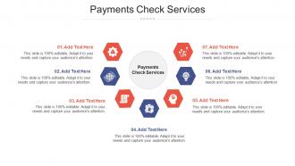 Payments Check Services Ppt Powerpoint Presentation Layouts Backgrounds Cpb