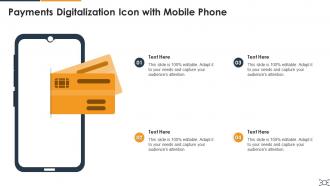 Payments Digitalization Icon With Mobile Phone