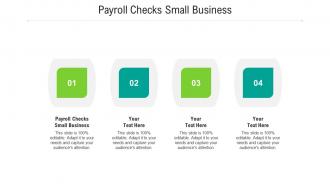 Payroll checks small business ppt powerpoint presentation model icons cpb