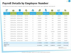 Payroll details by employee number pay ppt powerpoint presentation slides influencers