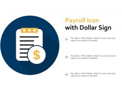 Payroll icon with dollar sign