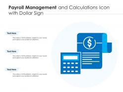 Payroll management and calculations icon with dollar sign