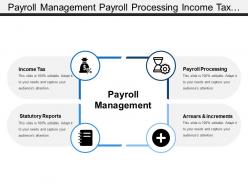 Payroll management payroll processing income tax statutory reports