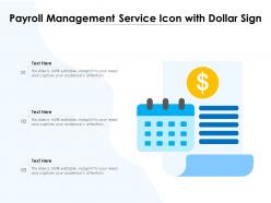 Payroll management service icon with dollar sign