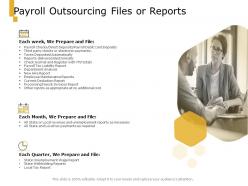 Payroll outsourcing files or reports ppt powerpoint presentation pictures icons