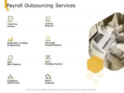 Payroll outsourcing services custom reports ppt powerpoint presentation ideas design ideas