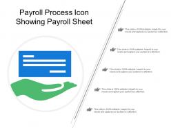 Payroll process icon showing payroll sheet