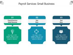 Payroll services small business ppt powerpoint presentation slides example topics cpb