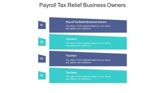 Payroll tax relief business owners ppt powerpoint presentation slides example file cpb