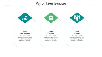 Payroll taxes bonuses ppt powerpoint presentation infographic example cpb