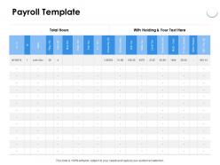 Payroll template ppt powerpoint presentation portfolio backgrounds