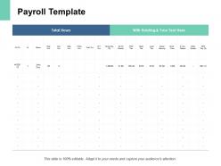 Payroll template table ppt powerpoint presentation pictures slide download