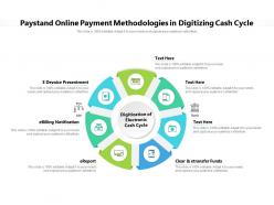 Paystand online payment methodologies in digitizing cash cycle
