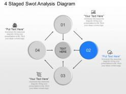 Pc 4 staged swot analysis diagram powerpoint template